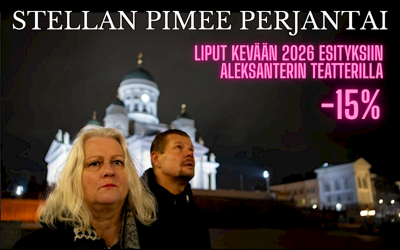 Stellan pimee perjantai: liput -15%